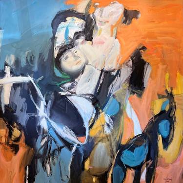 Original Abstract Expressionism Love Paintings by Qais Al-Sindy