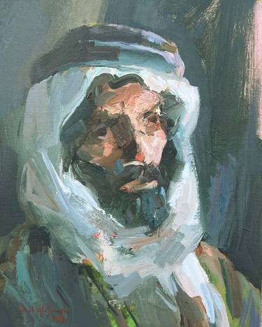 Original Expressionism People Painting by Qais Al-Sindy