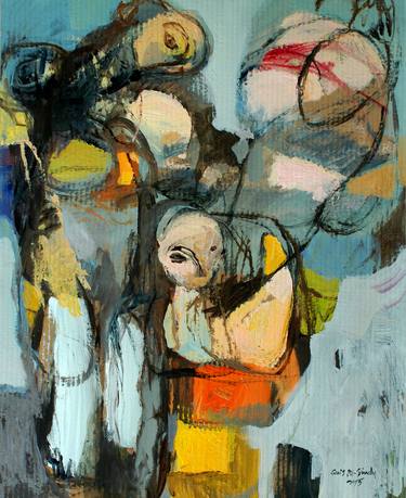 Print of Abstract Expressionism People Paintings by Qais Al-Sindy