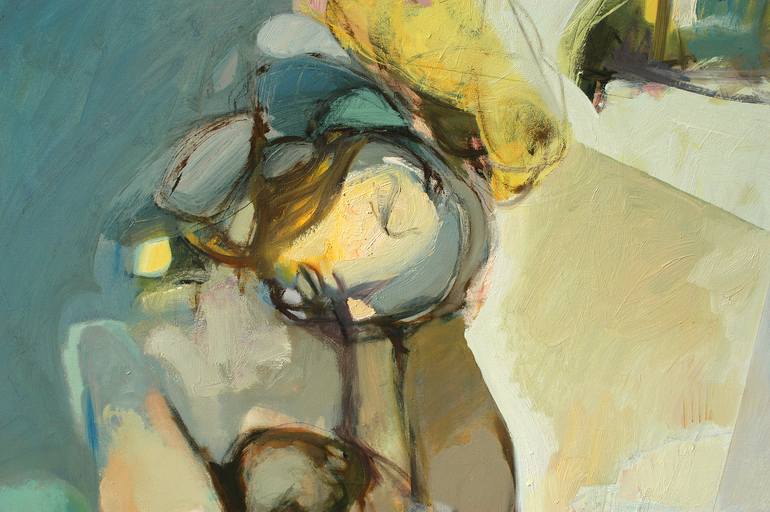 Original Abstract Expressionism Love Painting by Qais Al-Sindy
