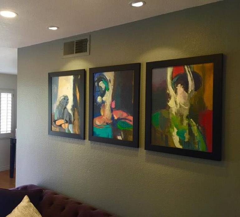 Original Abstract Expressionism Love Painting by Qais Al-Sindy