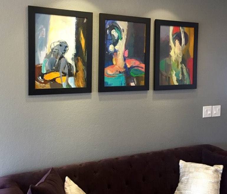 Original Abstract Expressionism Love Painting by Qais Al-Sindy