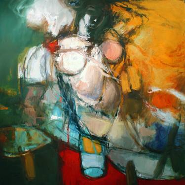 Print of Abstract Women Paintings by Qais Al-Sindy