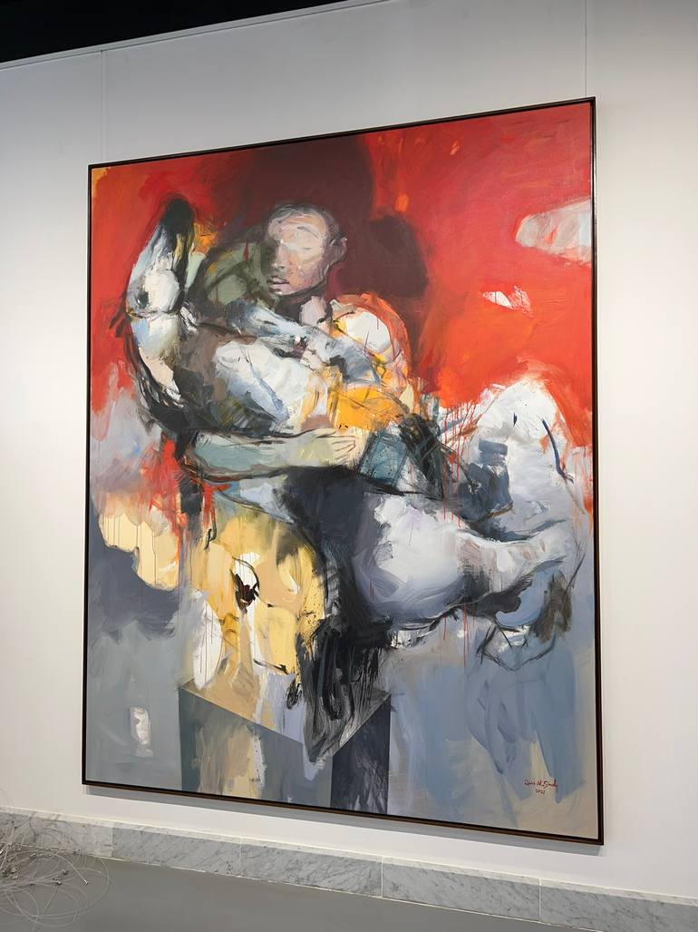 Original Abstract Expressionism People Painting by Qais Al-Sindy