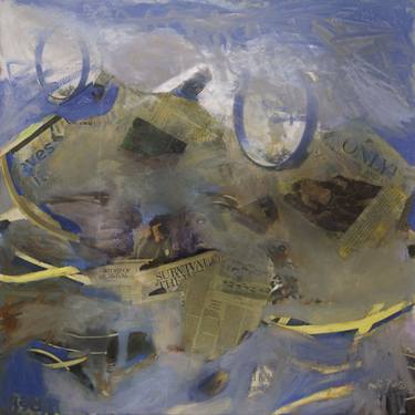 Original Abstract Expressionism Abstract Collage by Adi Zur