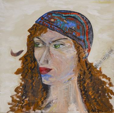 Original Expressionism Portrait Paintings by Adi Zur
