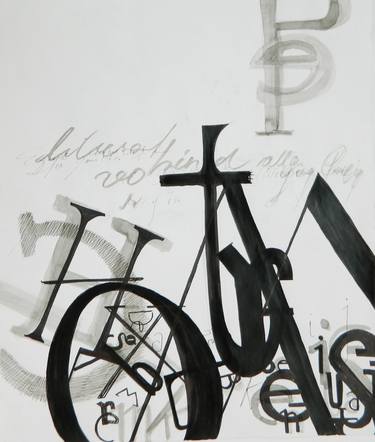 Print of Calligraphy Drawings by Anamaria Tudorica