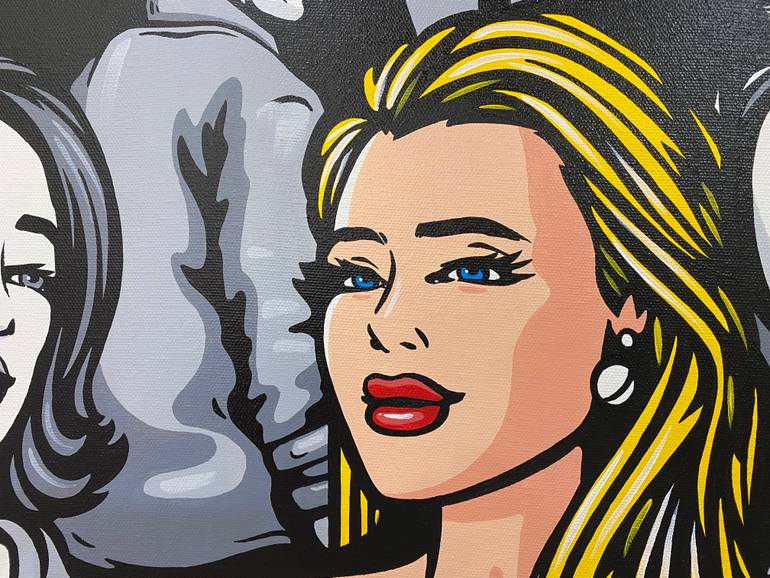 Original Pop Art Love Painting by Jamie Lee