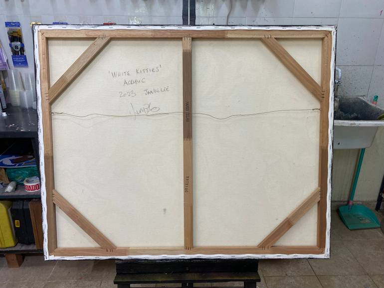 Original Pop Art Cats Painting by Jamie Lee