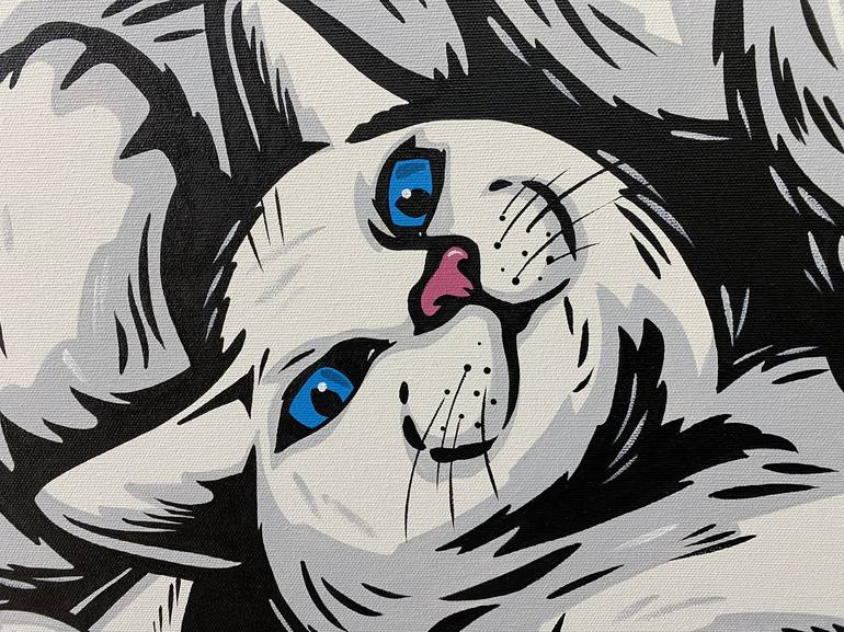 Original Pop Art Cats Painting by Jamie Lee