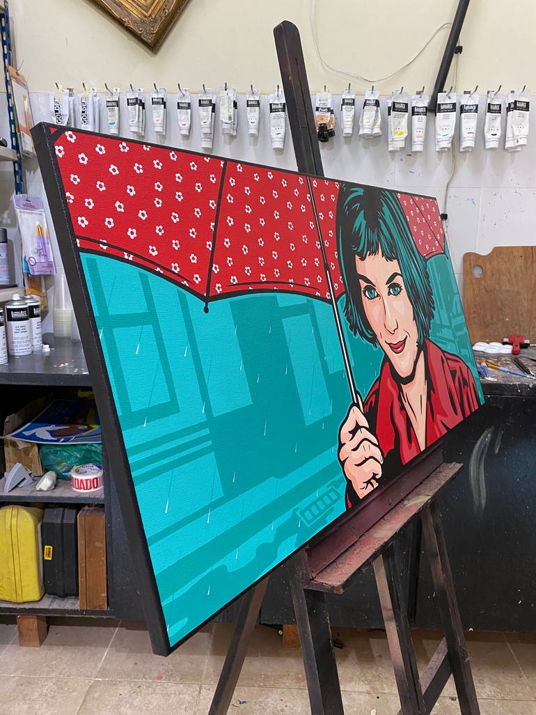 Original Pop Art Cinema Painting by Jamie Lee