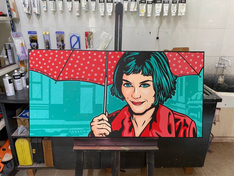 Original Pop Art Cinema Painting by Jamie Lee