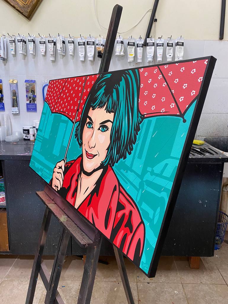 Original Pop Art Cinema Painting by Jamie Lee