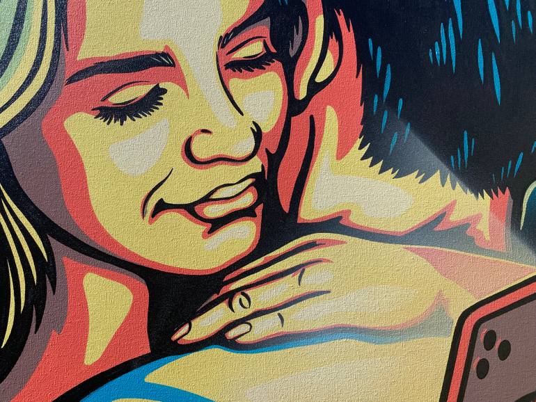 Original Pop Art Love Painting by Jamie Lee