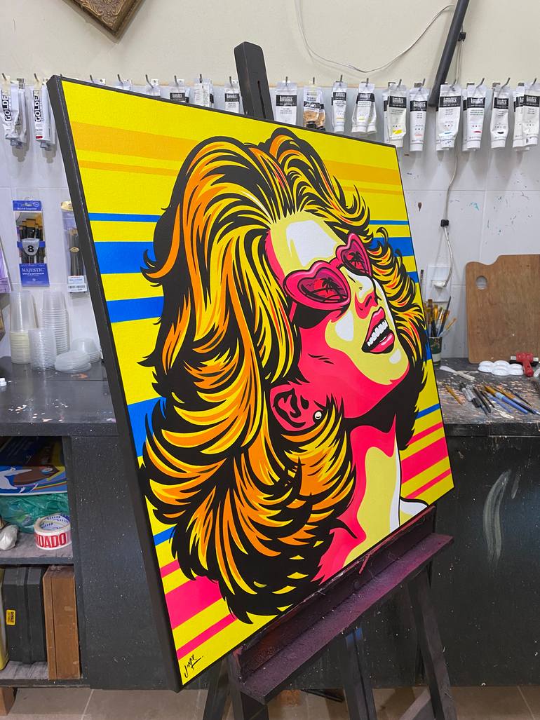 Original Pop Art Beach Painting by Jamie Lee