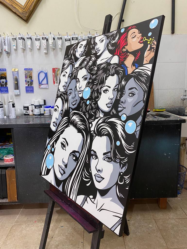 Original Pop Art People Painting by Jamie Lee