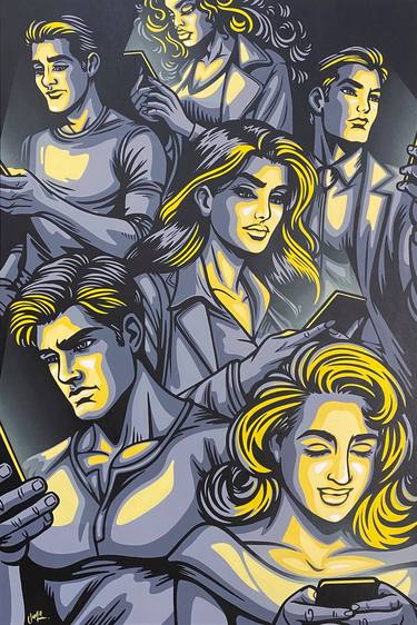 Original Pop Art People Painting by Jamie Lee