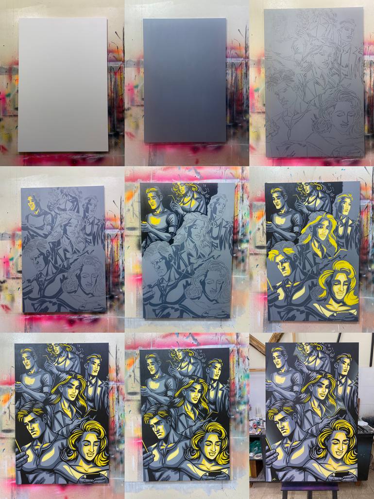 Original Pop Art People Painting by Jamie Lee