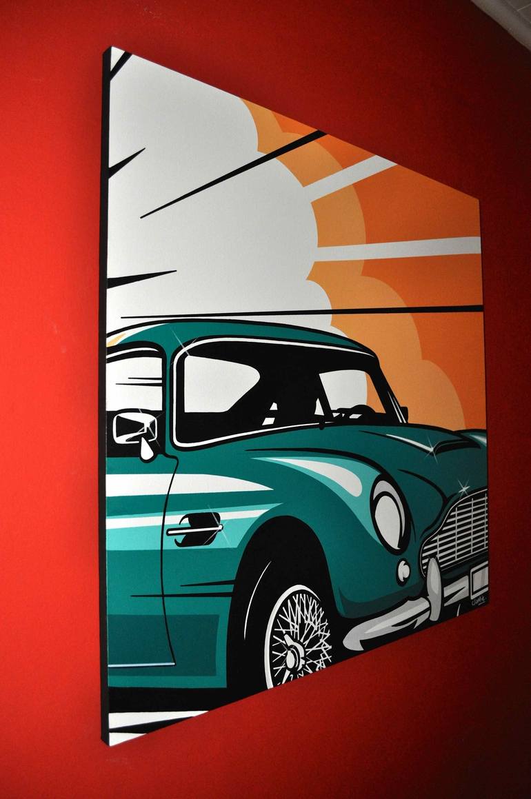 Original Pop Art Car Painting by Jamie Lee