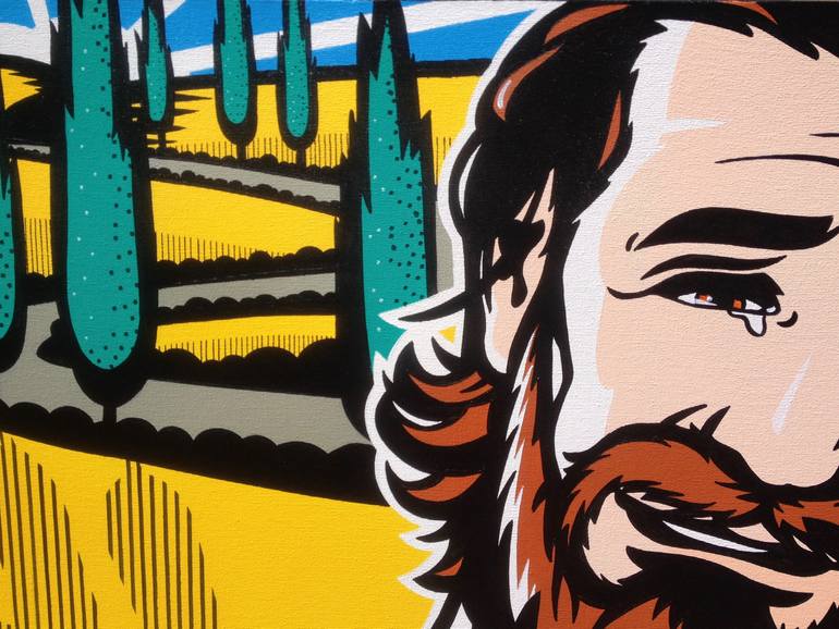 Original Pop Art Religion Painting by Jamie Lee