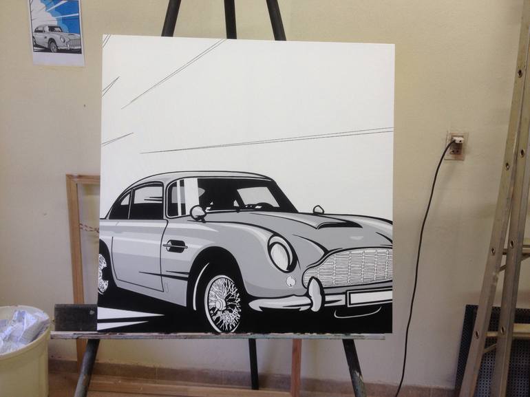 Original Pop Art Car Painting by Jamie Lee