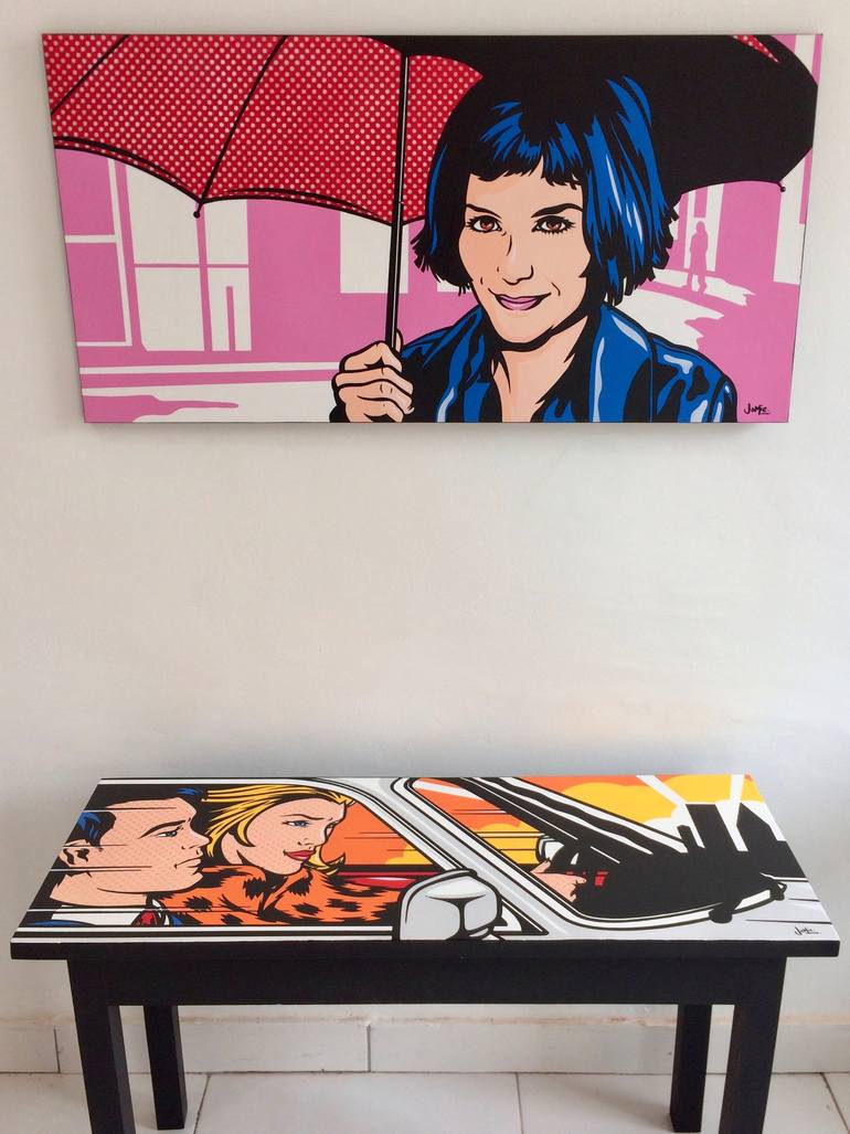 Original Pop Art Cinema Painting by Jamie Lee