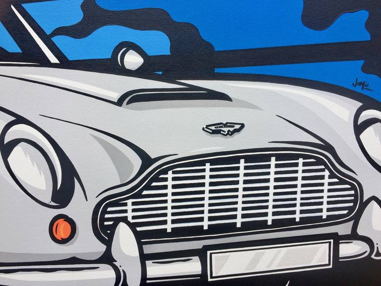 Original Pop Art Automobile Painting by Jamie Lee