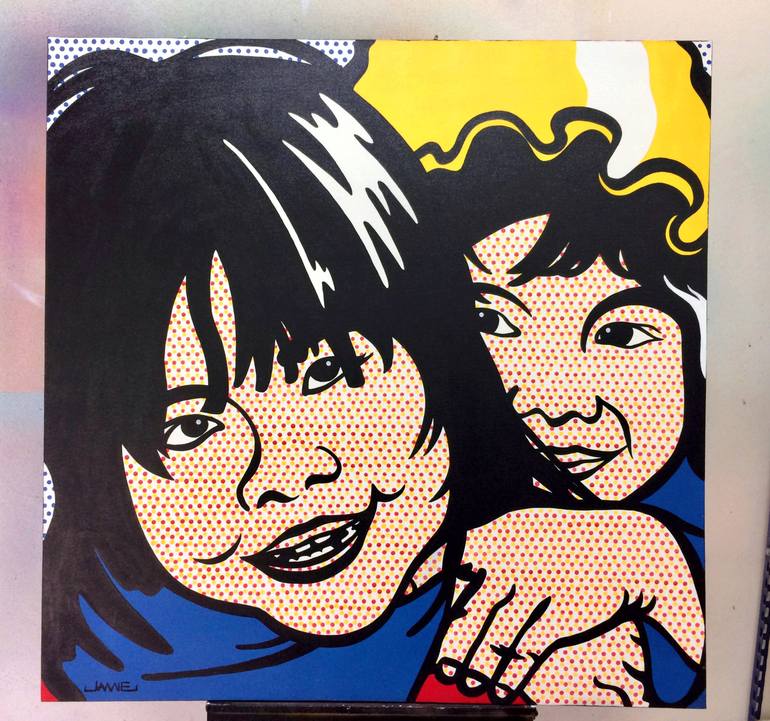 Original Pop Art Children Painting by Jamie Lee
