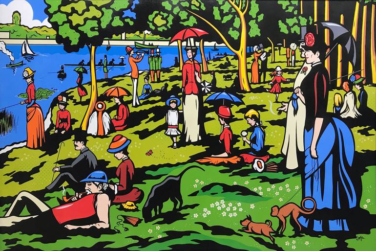 A Sunday Afternoon on the Island of La Grande Jatte Painting