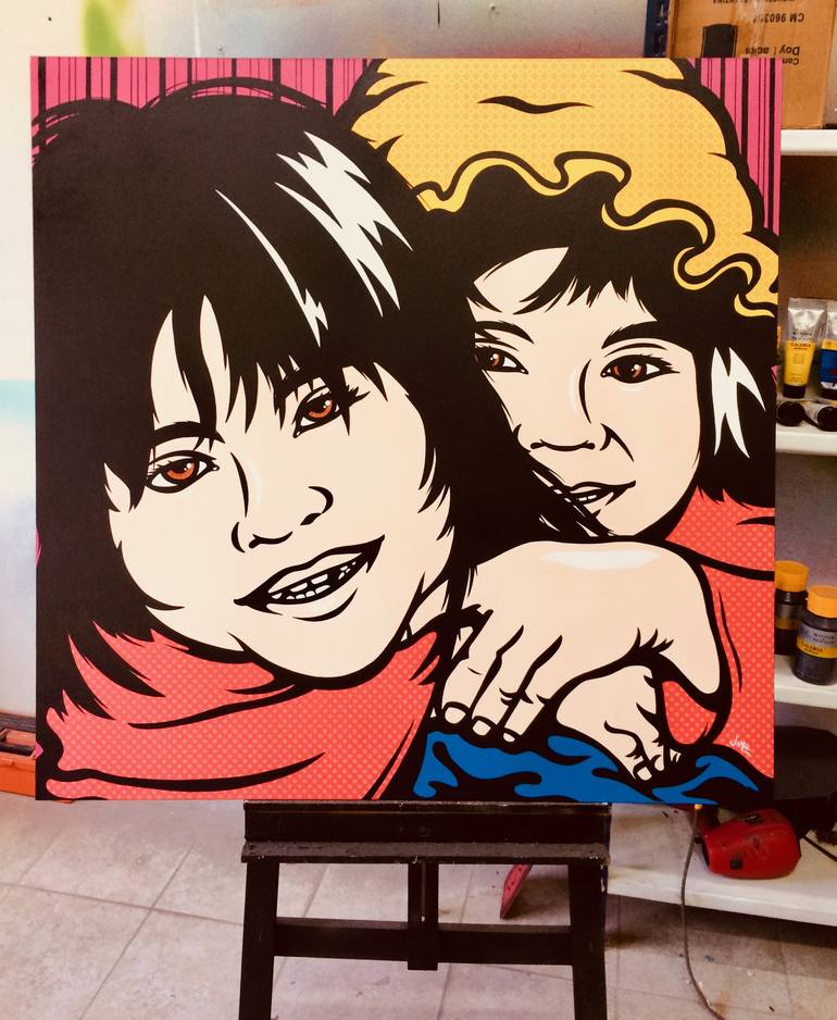 Original Pop Art Children Painting by Jamie Lee