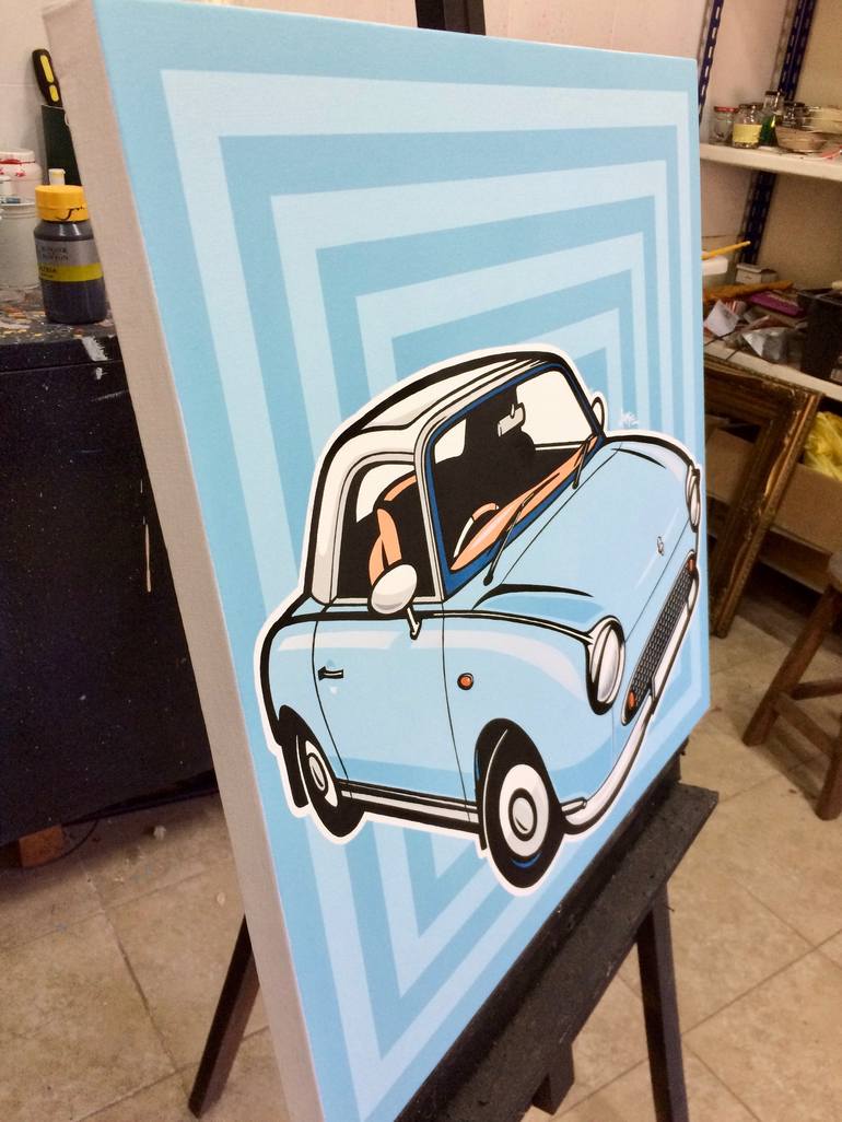 Original Pop Art Car Painting by Jamie Lee