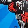 Original pop art style painting of Marvel comic superhero, Deadpool. Hand painted acrylic on canvas.
As with all my pieces, my aim is for as little brush mark texture on the canvas as possible.
I don't use software to produce my initial design, each painting is drawn by hand from the source photo. For me this gives the finished painting a much smoother, and more unique look.
The sides are painted black ready to hang direct, or frame.