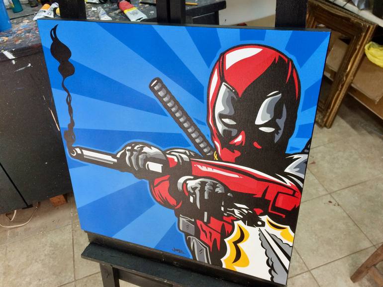 Original Pop Art Comics Painting by Jamie Lee