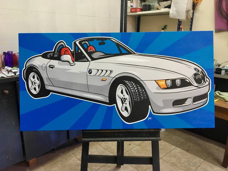 Original Car Painting by Jamie Lee