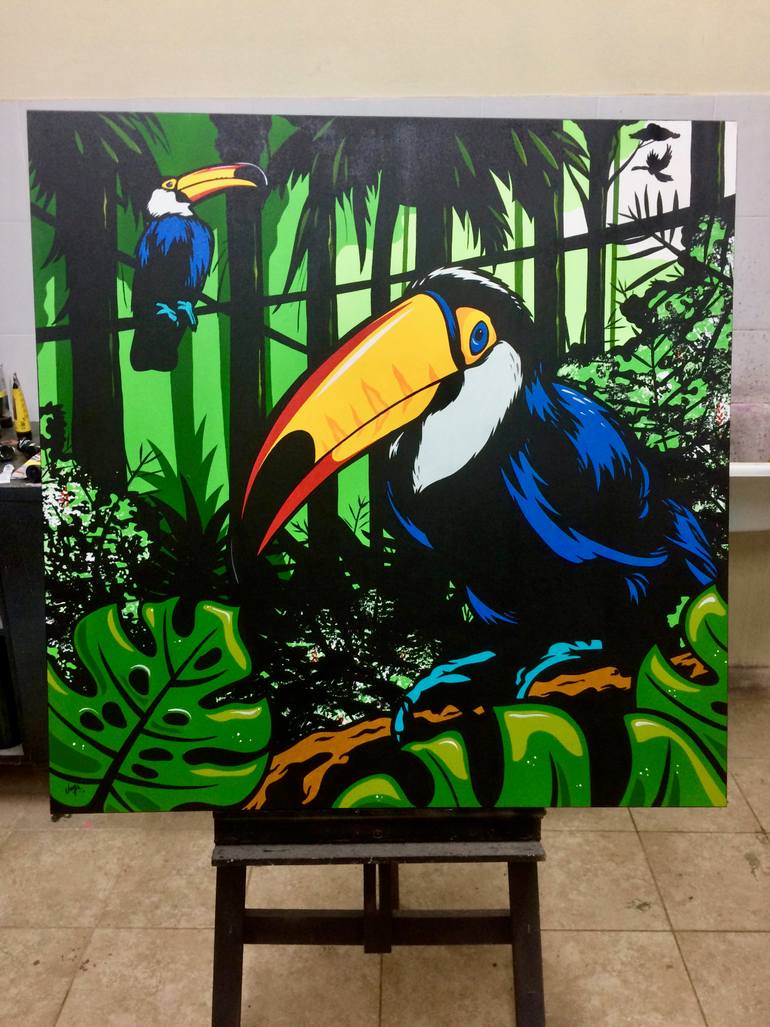 Original Pop Art Animal Painting by Jamie Lee