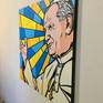 Comic book style pop art painting of Pope John Paul II with a quote of his in French 'Be Not Afraid'!
Acrylic on stretched canvas. The sides are painted black ready to hang, or frame.
This painting will be packaged to professional standards and shipped to wherever you are in the world from my studio here in Paraguay. Packaging, shipping and insurance are all included in the price you see.
