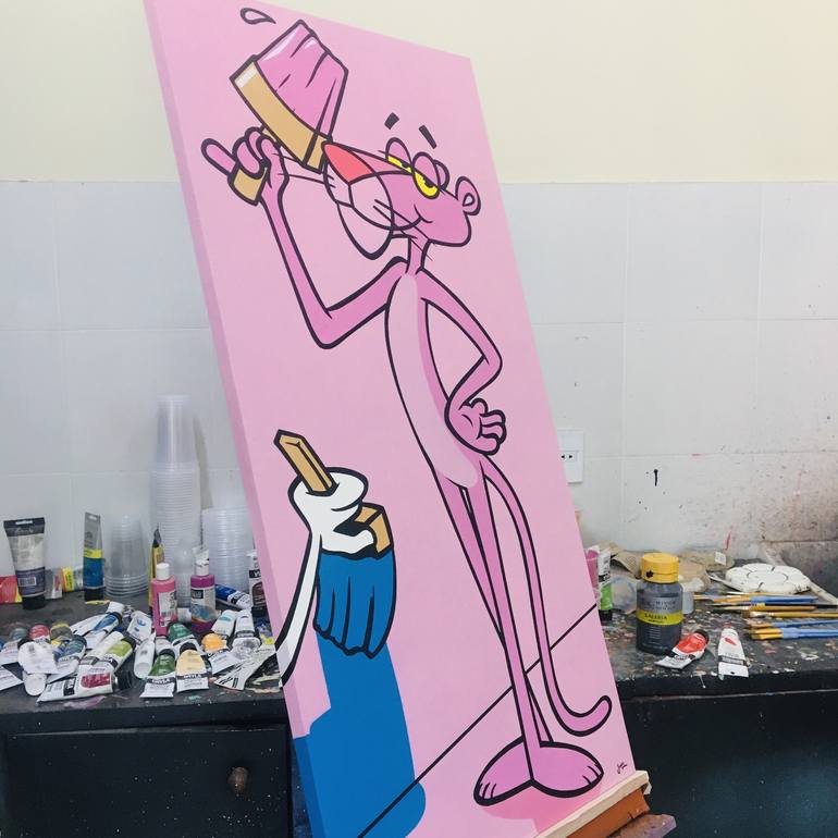 Pink Panther  Pop art canvas, Mini canvas art, Pop art design