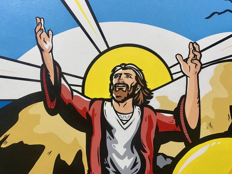 Original Pop Art Religious Painting by Jamie Lee