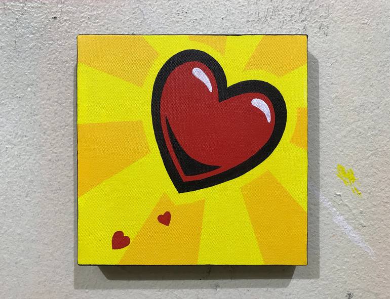 Original Pop Art Love Painting by Jamie Lee