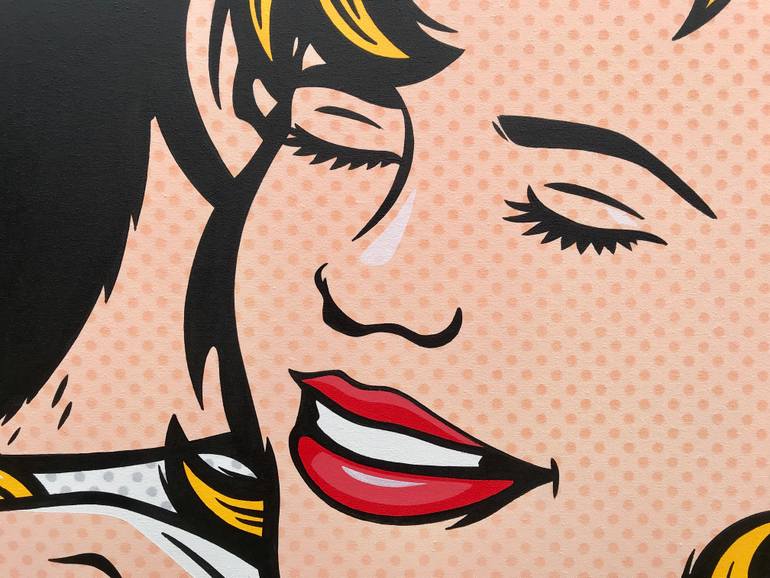 Original Pop Art Love Painting by Jamie Lee