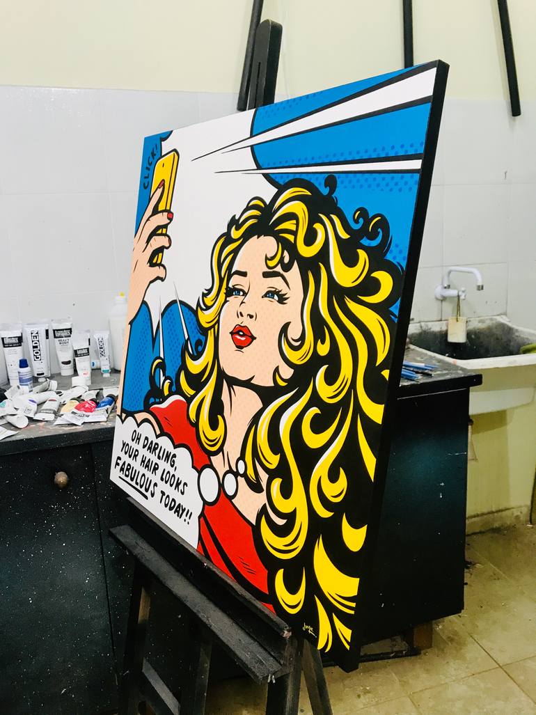 Original Pop Art People Painting by Jamie Lee