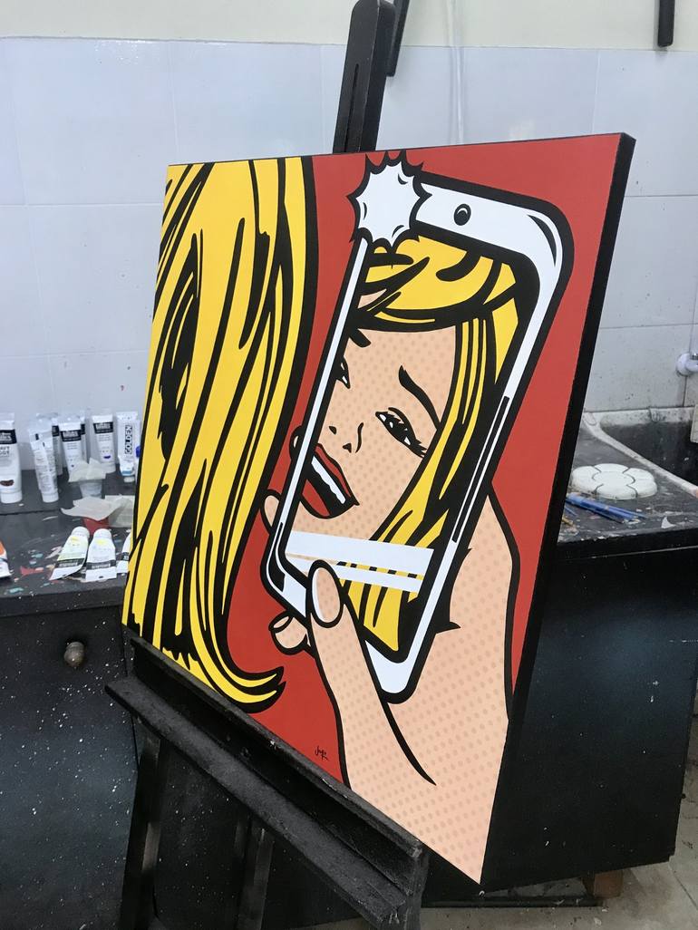 Original Pop Art Comics Painting by Jamie Lee