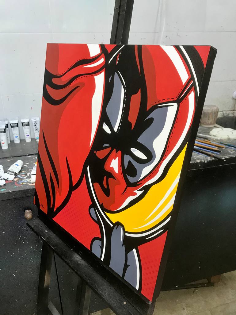 Original Pop Art Cinema Painting by Jamie Lee