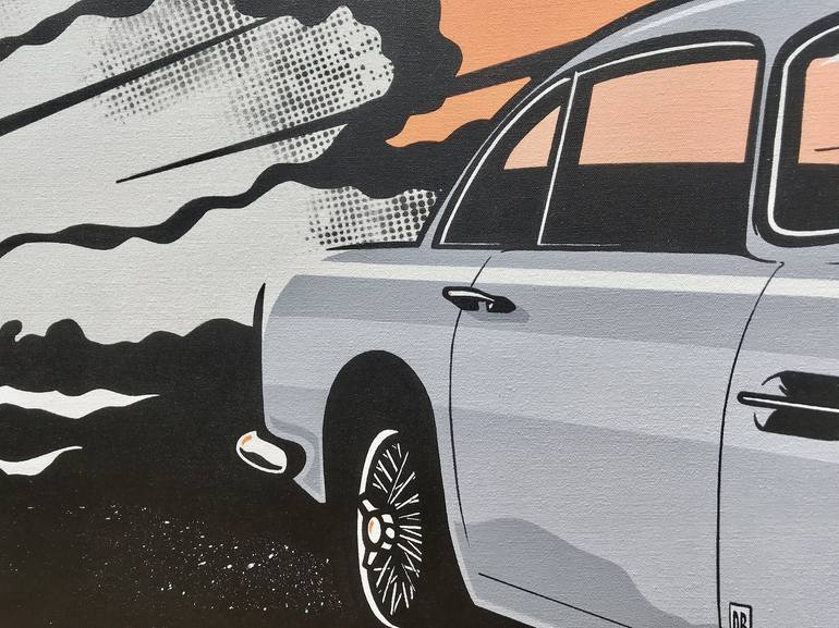 Original Pop Art Automobile Painting by Jamie Lee
