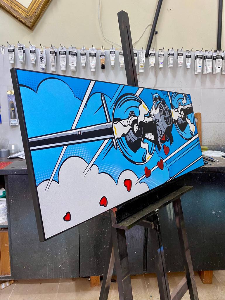 Original Pop Art Love Painting by Jamie Lee
