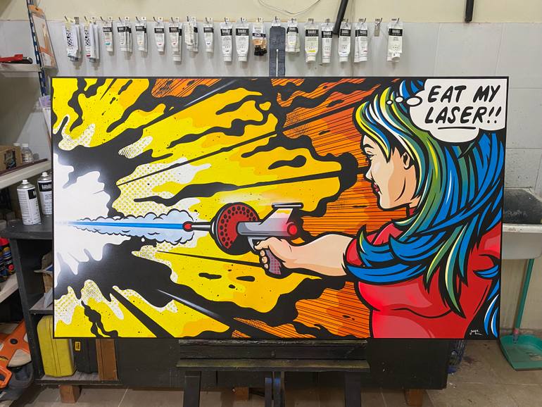 Original Pop Art Fantasy Painting by Jamie Lee