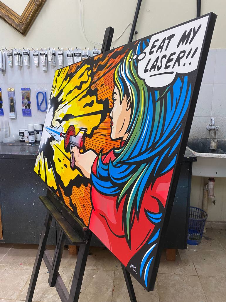 Original Pop Art Fantasy Painting by Jamie Lee