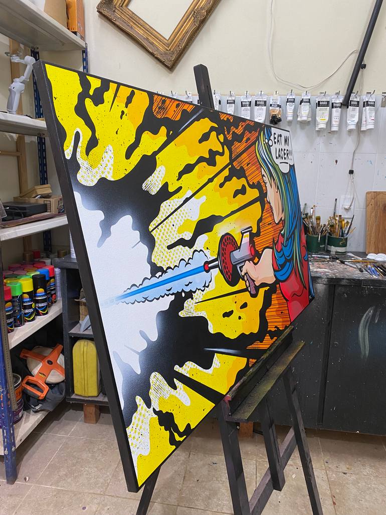 Original Pop Art Fantasy Painting by Jamie Lee