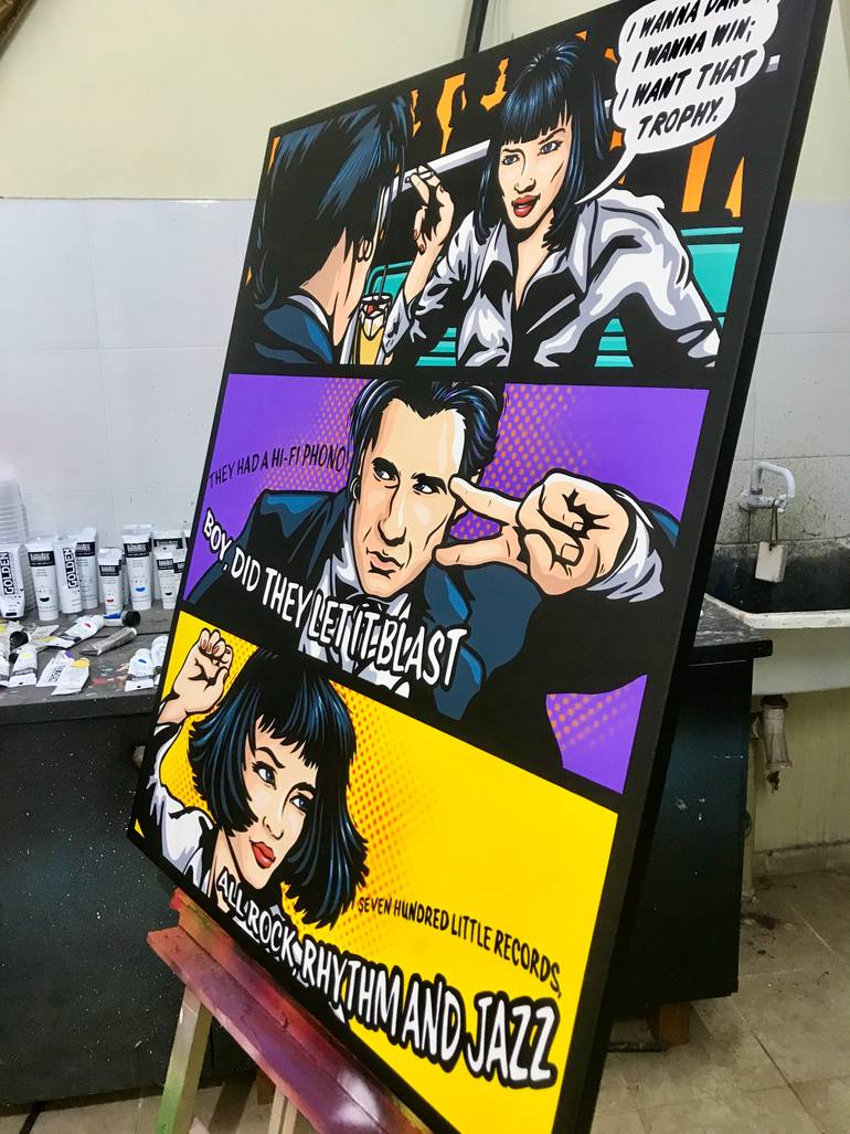 Original Pop Art Cinema Painting by Jamie Lee