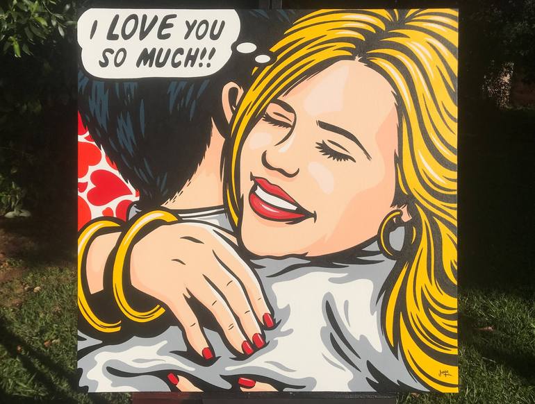 Original Pop Art Love Painting by Jamie Lee